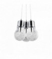Aluminum pendant lamp LUCE MAX 3 bulbs