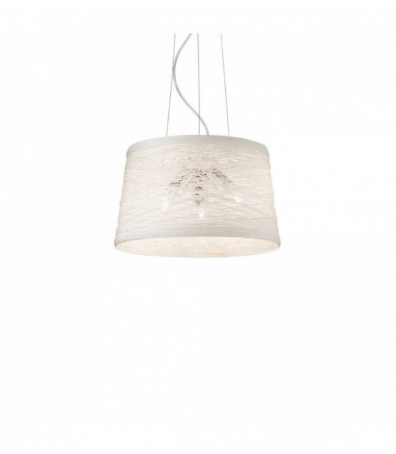 White BASKET pendant light 3 bulbs