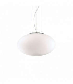 Sospensione bianca CANDY 1 Lampadina Diametro 25 Cm