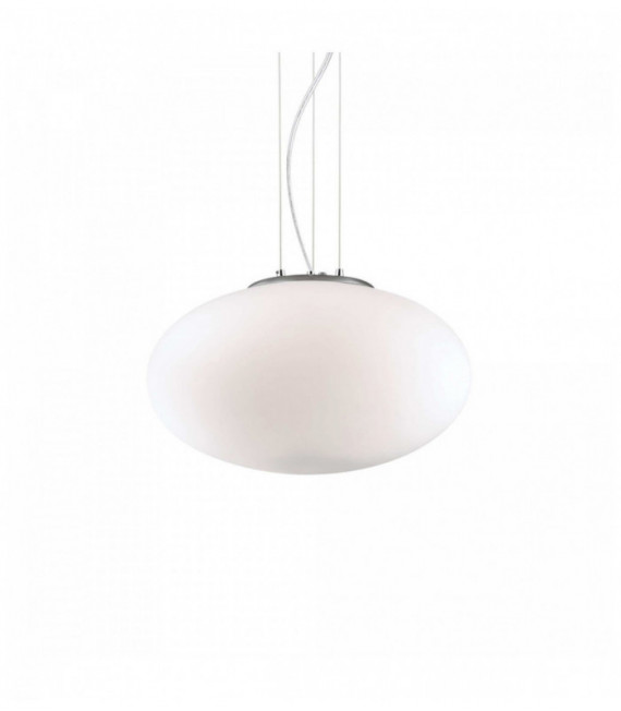 Sospensione bianca CANDY 1 Lampadina Diametro 25 Cm