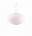 Suspension Blanche CANDY 1 ampoule Largeur 30 Cm
