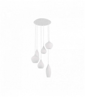 Weiße Suspension SOFT 6 Lampen
