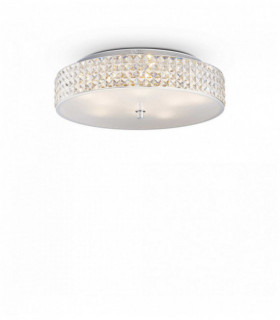 Plafoniera in cristallo ROMA a 9 luci bianco