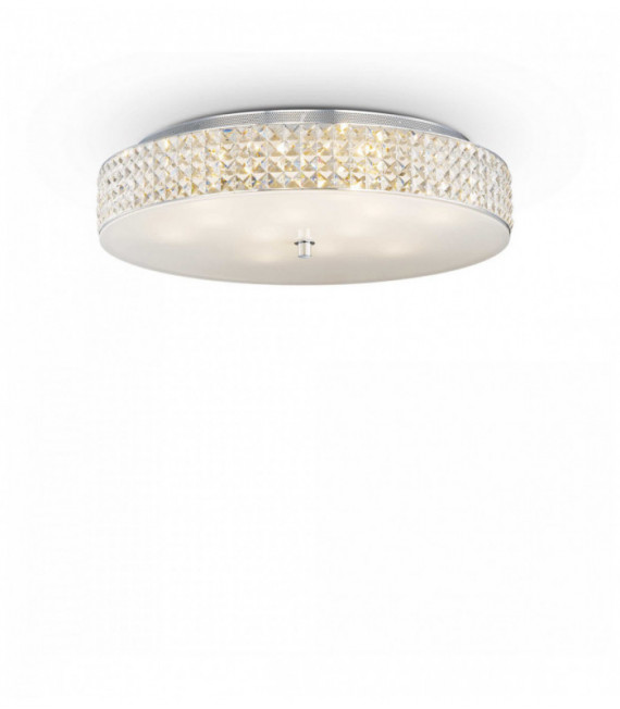 Plafonnier Blanc en cristal ROMA 12 ampoules