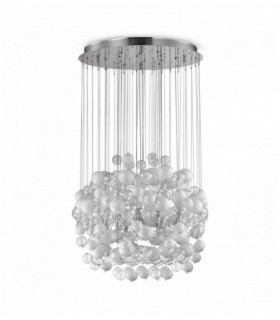 White suspension BOLLICINE 14 bulbs