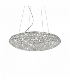 Pendente KING cristallo cromato 12 luci