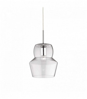 ZENO Transparent Suspension 1 Glühlampe Durchmesser 22 cm