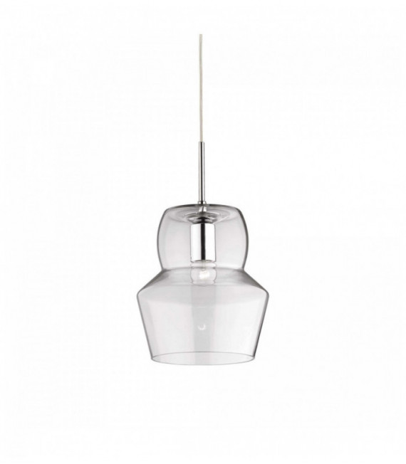 Suspension Transparente ZENO 1 ampoule Diamètre 22 Cm