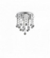 BIJOUX 3-light chrome crystal ceiling light