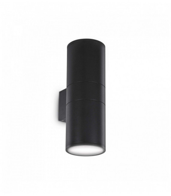 GUN applique nera 2 lampadine
