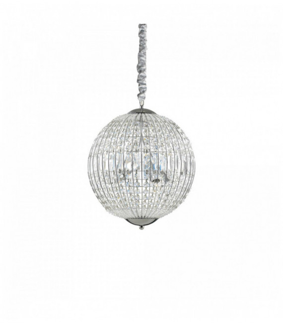 LUXOR Kristall Chrom Pendelleuchte 6 Leuchten