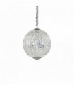 Suspension Chromée en cristal LUXOR 6 ampoules