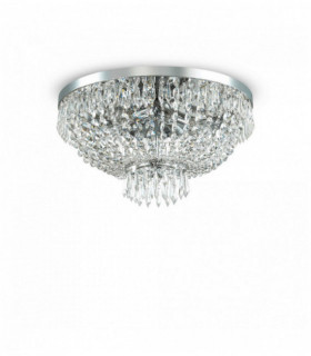 Lámpara de techo de cristal cromado CAESAR 6 luces