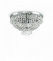 Plafonnier Chrome en cristal CAESAR 6 ampoules