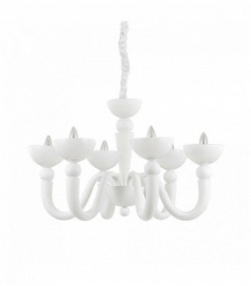 White BON BON pendant light 6 bulbs