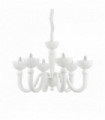White BON BON pendant light 6 bulbs