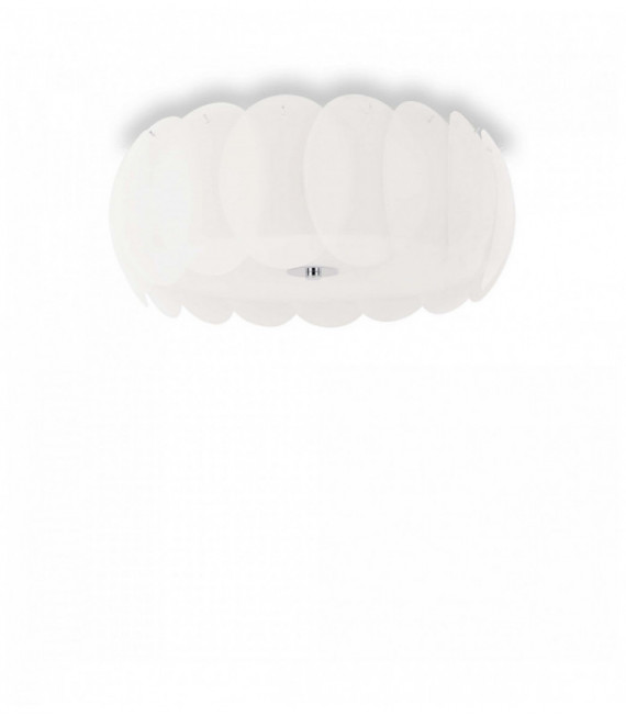 Plafoniera bianca OVALINO 8 lampadine