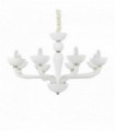 White pendant lamp CASANOVA 8 bulbs