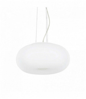 White suspension ULISSE 3 bulbs Diameter 42 Cm