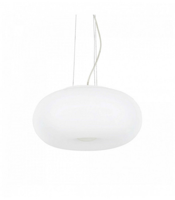 White suspension ULISSE 3 bulbs Diameter 42 Cm
