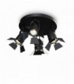 CIAK black ceiling light 4 bulbs