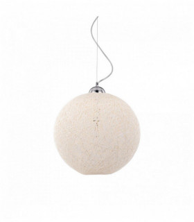 Lámpara colgante BASKET blanca 1 bombilla Profundidad 9 Cm