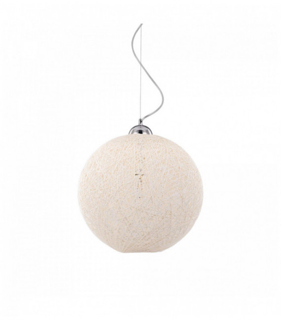 Suspension Blanche BASKET 1 ampoule Profondeur 9 Cm