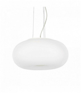 Lampada a sospensione bianca ULISSE 3 Lampadine Diametro 52 Cm
