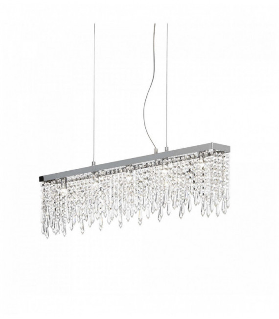 Colgante transparente en cristal GIADA CLEAR 5 bombillas