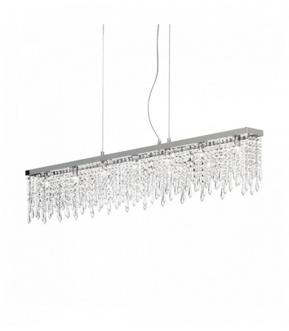 Transparent pendant in crystal GIADA CLEAR 7 bulbs