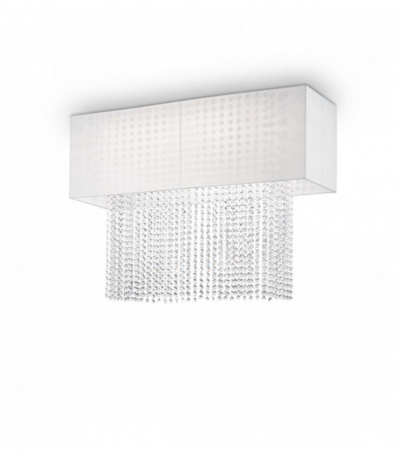 Plafonnier Blanc en cristal PHOENIX 5 ampoules