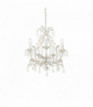 Antique white pendant light CASCINA 5 bulbs