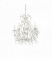 Suspension Blanche antique CASCINA 8 ampoules