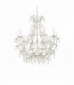 Suspension Blanche antique CASCINA 10 ampoules