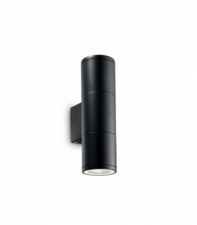 Applique nero GUN 2 lampadine in alluminio