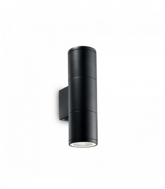 Wandleuchte schwarz GUN 2 Aluminiumbirnen