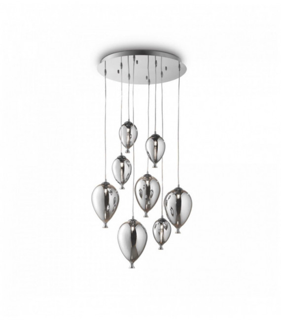 Suspension Chromée CLOWN 8 ampoules