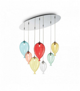 Lampada a sospensione CLOWN multicolore 7 lampadine