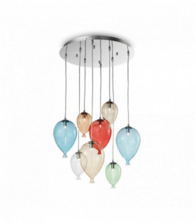 Suspension Multicouleur CLOWN 8 ampoules
