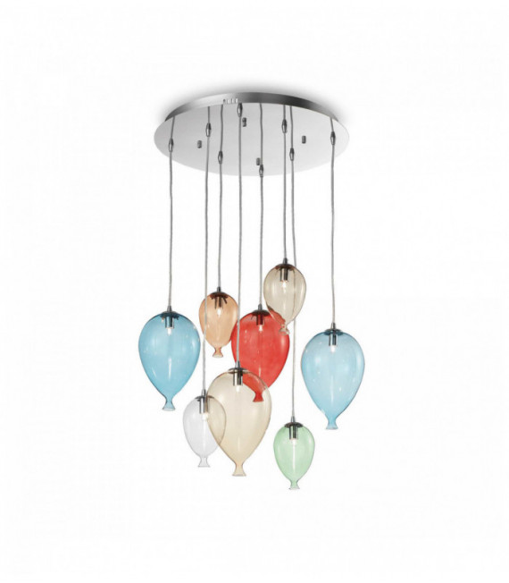 Lampada a sospensione multicolore CLOWN 8 lampadine
