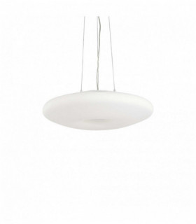 Lampadario GLORY bianco 3 lampadine Altezza 80 Cm