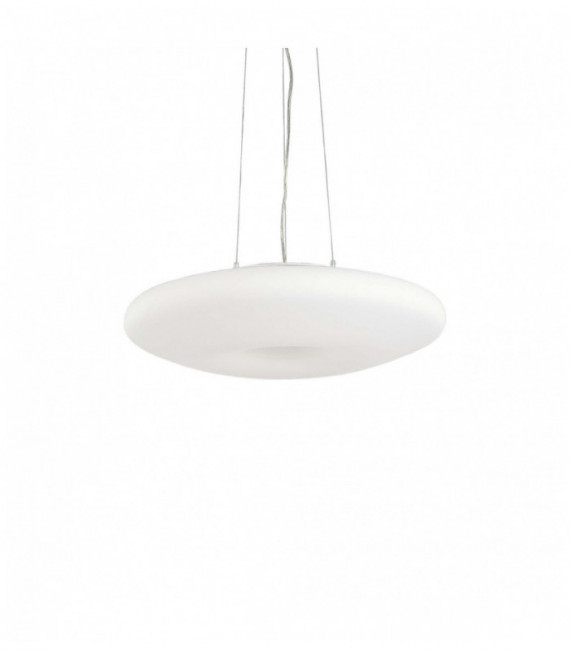 Lampadario GLORY bianco 3 lampadine Altezza 80 Cm
