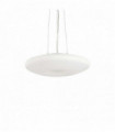White GLORY pendant light 3 bulbs Height 80 Cm