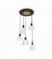 GRETEL black pendant light 5 bulbs