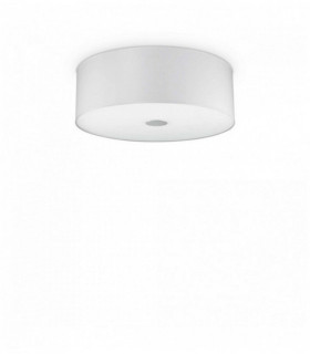 White ceiling light WOODY 4 bulbs