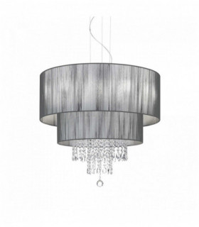 Colgante de cristal negro OPERA 6 bombillas