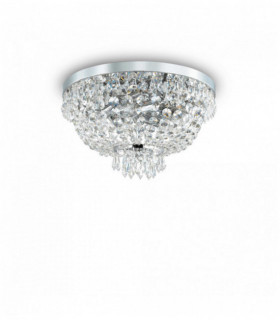 Deckenleuchte Chrom Kristall CAESAR 5 Lichter