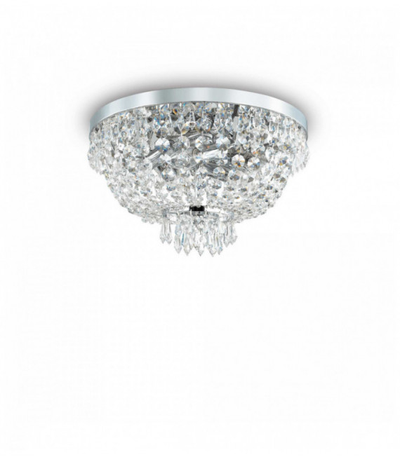 Lámpara de techo de cristal cromado CAESAR 5 luces