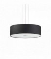 Black pendant lamp WOODY 5 bulbs