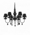 Black WHITE pendant light 6 bulbs